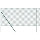 Vidaxl afrasteringspaal groen 10 x 1 m (60 x 60 mm gaas) staal en pvc
