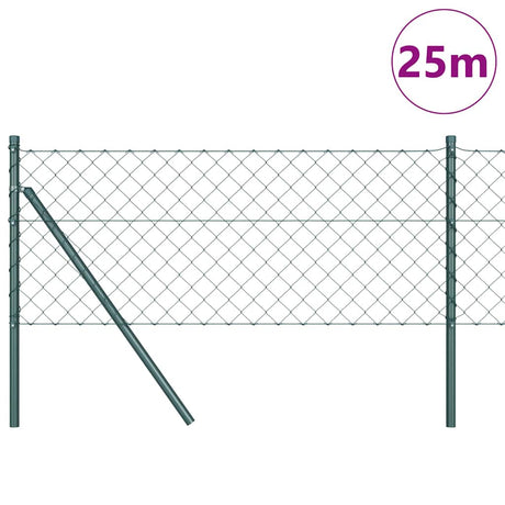 Vidaxl afrasteringspaal groen 25 x 0,4 m (60 x 60 mm gaas)