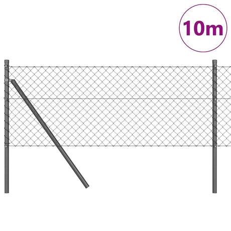 Vidaxl afrasteringspaal grijs 10 x 0,8 m (40 x 40 mm gaas)
