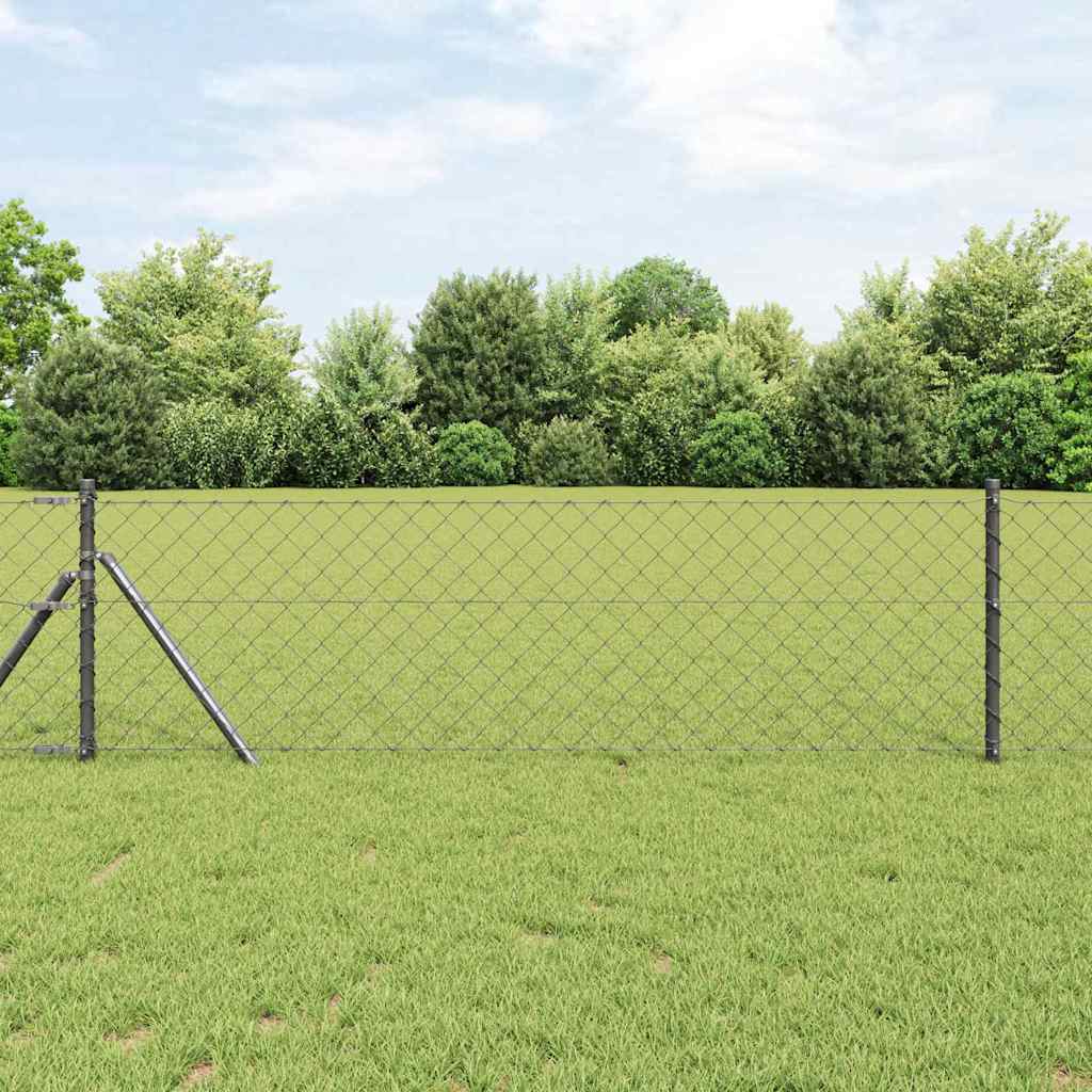 Vidaxl afrasteringspaal grijs 10 x 0,8 m (60 x 60 mm gaas)