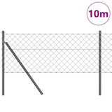 Vidaxl afrasteringspaal grijs 10 x 0,8 m (60 x 60 mm gaas)