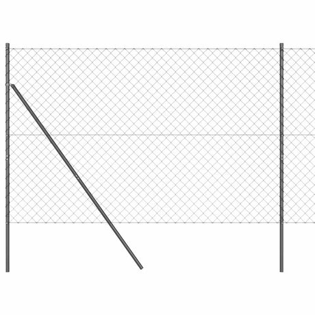 Vidaxl afrasteringspaal grijs 10 x 1,5 m (60 x 60 mm gaas)