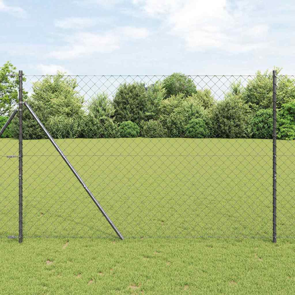 Vidaxl afrasteringspaal grijs 10 x 1,6 m (60 x 60 mm gaas)