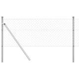 Vidaxl afrasteringspaal zilver 10 x 0,8 m (40 x 40 mm gaas) staal
