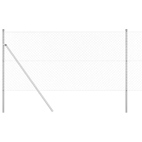 Vidaxl afrasteringspaal zilver 10 x 1,2 m (40 x 40 mm gaas) staal