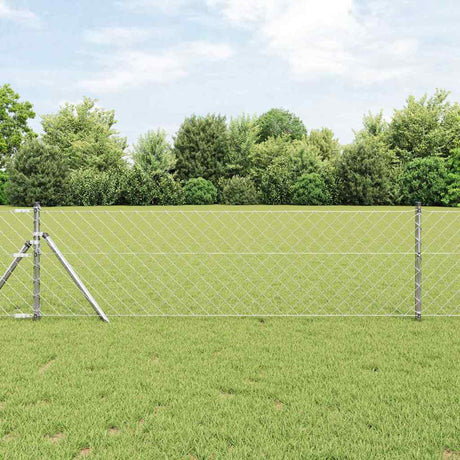 Vidaxl gaashek met grondbevestiging 10 x 0,8 m gegalvaniseerd staal