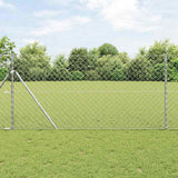 Vidaxl afrasteringspaal zilver 10 x 1,4 m (60 x 60 mm gaas) staal