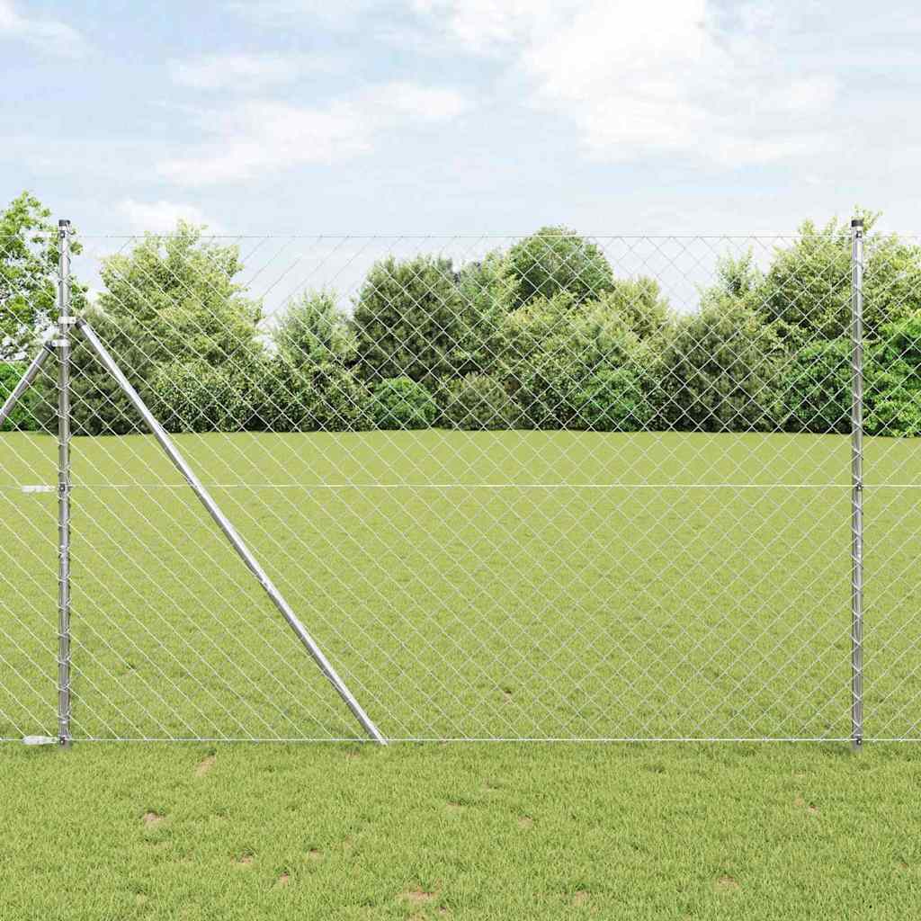 Vidaxl gaashek met grondbevestiging 10 x 1,5 m gegalvaniseerd staal