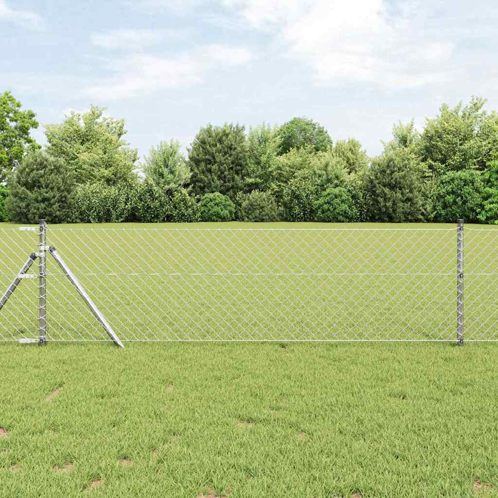 Vidaxl gaashek met grondbevestiging 25 x 0,4 m gegalvaniseerd staal