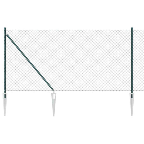 Vidaxl afrasteringspaal groen 10 x 1 m (40 x 40 mm gaas) staal en pvc