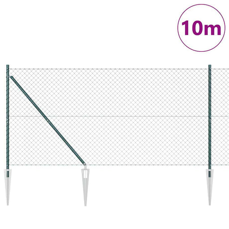 Vidaxl afrasteringspaal groen 10 x 1,2 m (40 x 40 mm gaas)