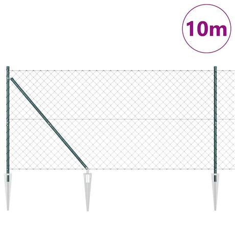 Vidaxl afrasteringspaal groen 10 x 1,2 m (60 x 60 mm gaas)