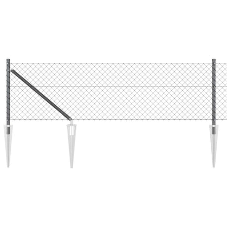 Vidaxl afrasteringspaal grijs 10 x 0,4 m (40 x 40 mm gaas)