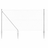 Vidaxl afrasteringspaal zilver 10 x 1,2 m (60 x 60 mm gaas) staal