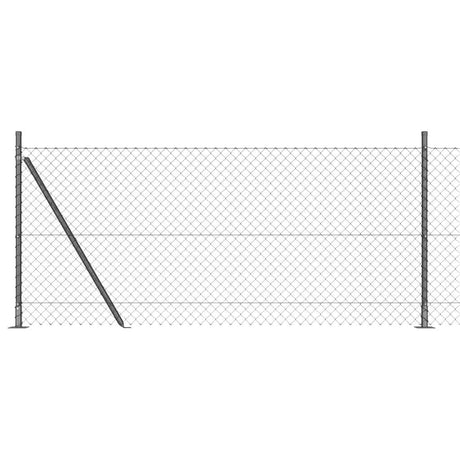 Vidaxl afrasteringspaal grijs 10 x 0,8 m (40 x 40 mm gaas)