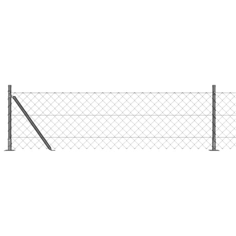 Vidaxl afrasteringspaal grijs 10 x 0,6 m (60 x 60 mm gaas)