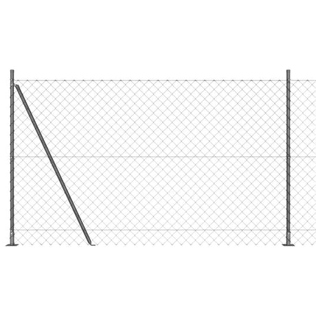 Vidaxl afrasteringspaal grijs 10 x 1,4 m (60 x 60 mm gaas)