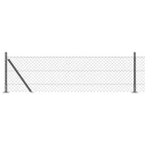 Vidaxl afrasteringspaal grijs 25 x 0,4 m (60 x 60 mm gaas)