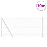 Vidaxl afrasteringspaal zilver 10 x 0,8 m (60 x 60 mm gaas) staal
