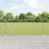 Vidaxl afrasteringspaal zilver 10 x 1 m (60 x 60 mm gaas) staal