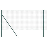 Vidaxl hek met paal groen 1,4 x 10 m staal en pvc