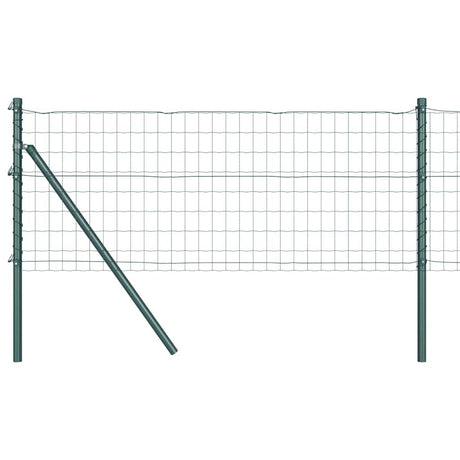 Vidaxl hek met paal groen 0,8 x 10 m staal en pvc