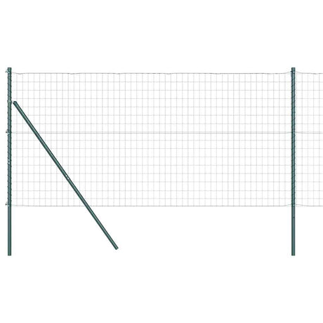 Vidaxl hek met paal groen 1,2 x 10 m staal en pvc