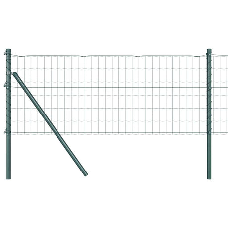 Vidaxl hek met paal groen 0,4 x 10 m staal en pvc