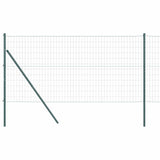 Vidaxl hek met paal groen 1 x 10 m staal en pvc