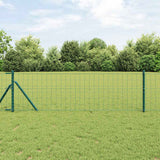Vidaxl hek met paal groen 0,6 x 10 m staal en pvc
