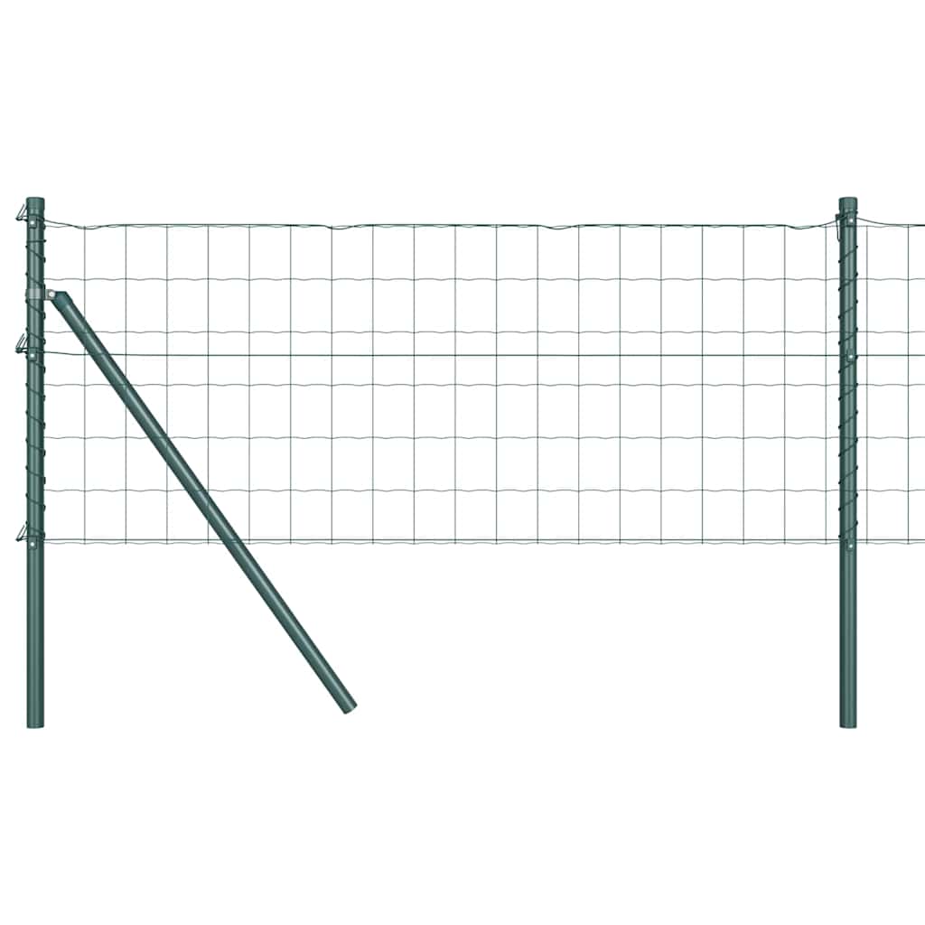Vidaxl hek met paal groen 0,8 x 10 m staal en pvc