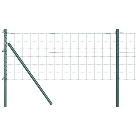 Vidaxl hek met paal groen 0,4 x 10 m staal en pvc