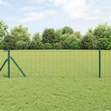 Vidaxl hek met paal groen 0,6 x 10 m staal en pvc