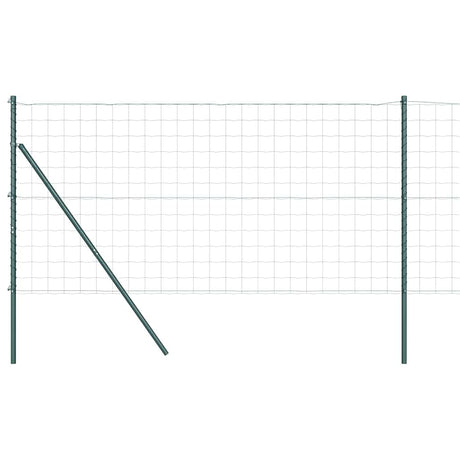 Vidaxl hek met paal groen 1,2 x 10 m staal