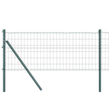 Vidaxl hek met paal groen 0,6 x 25 m staal en pvc