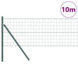 Vidaxl hek met paal groen 0,6 x 10 m staal en pvc