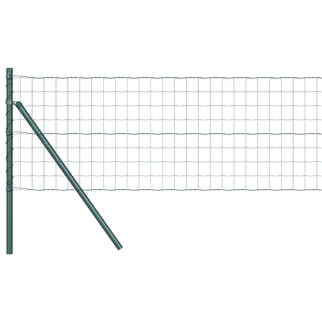 Vidaxl hek met paal groen 0,4 x 25 m staal en pvc