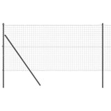 Vidaxl hek met paal grijs 1 x 10 m staal en pvc