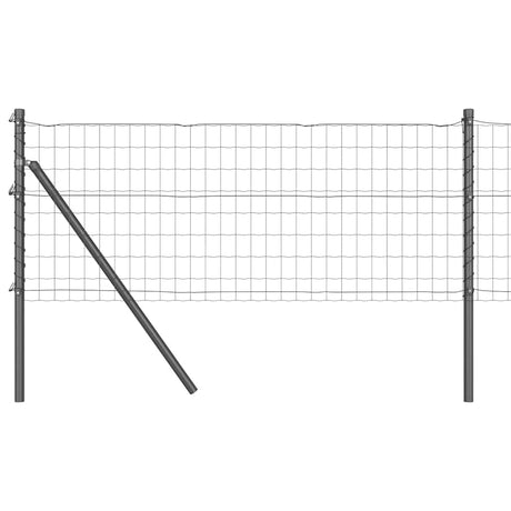 Vidaxl hek met paal grijs 0,4 x 10 m staal en pvc