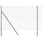 Vidaxl euro-hek met grondbevestiging 10 x 1,6 m pvc-coated staal grijs