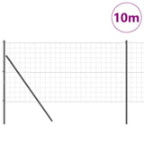 Vidaxl hek met paal grijs 1,2 x 10 m staal