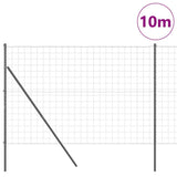 Vidaxl hek met paal grijs 1,6 x 10 m staal en pvc