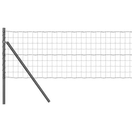 Vidaxl hek met paal grijs 0,8 x 10 m staal