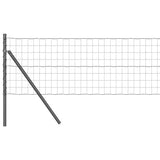 Vidaxl hek met paal grijs 0,8 x 25 m staal