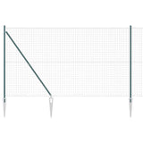 Vidaxl hek met paal groen 1,5 x 10 m staal en pvc