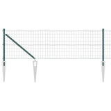 Vidaxl hek met paal groen 0,6 x 10 m staal en pvc