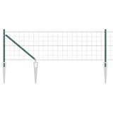 Vidaxl hek met paal groen 0,4 x 10 m staal en pvc