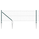 Vidaxl hek met paal groen 0,6 x 10 m staal en pvc