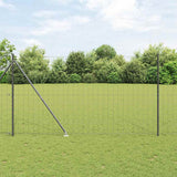 Vidaxl hek met paal grijs 1,6 x 10 m staal en pvc