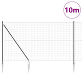 Vidaxl hek met paal grijs 1,6 x 10 m staal en pvc